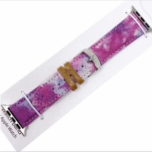 Tie Dye Denim Apple Watch adjustable band 42mm NEW